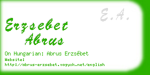 erzsebet abrus business card