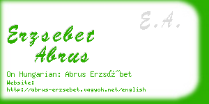 erzsebet abrus business card